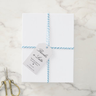 Bedankt voor een Latte koffie-cadeaubijsluiter Cadeaulabel