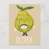 Bedankt voor een pe-perfect feestje grappige peer briefkaart (Voorkant)