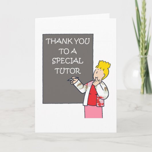 Bedankt voor een speciale tutor (Voorkant)