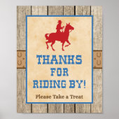 Bedankt voor een Westerne handtekening van Cowboy Poster (Voorkant)