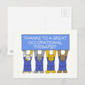 Bedankt voor ergotherapeuten briefkaart (Voorkant / Achterkant)