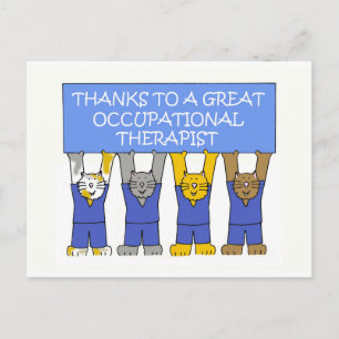 Bedankt voor ergotherapeuten briefkaart