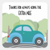 Bedankt voor extra chili vierkante sticker (Voorkant)