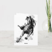 Bedankt voor galoping Horse Sketch (Achterkant)