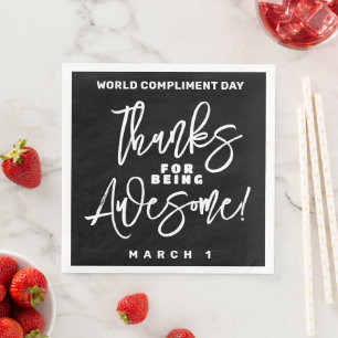 Bedankt voor Geweldige zijn! Wereld Compliment Day Servet