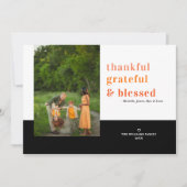 Bedankt voor Grateful Blessed Thanksgiving Fotokaa Kaart (Voorkant)