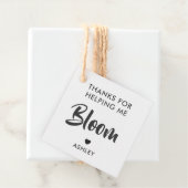 Bedankt voor Helping Me Bloom Flower Gift Label, K Bedankjes Labels (In situ)