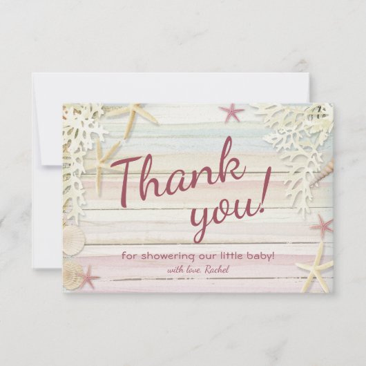 Bedankt voor het Baby shower van Tropische Beach S (Voorkant)