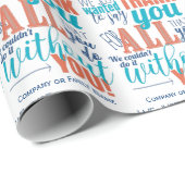 Bedankt voor het Bedankt Typografie Cadeaupapier (Rol Hoek)