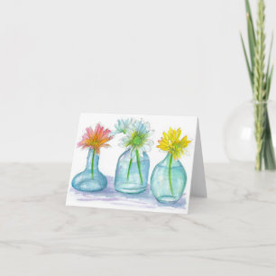 Bedankt voor het cadeau Daisy Waterverf Flowers