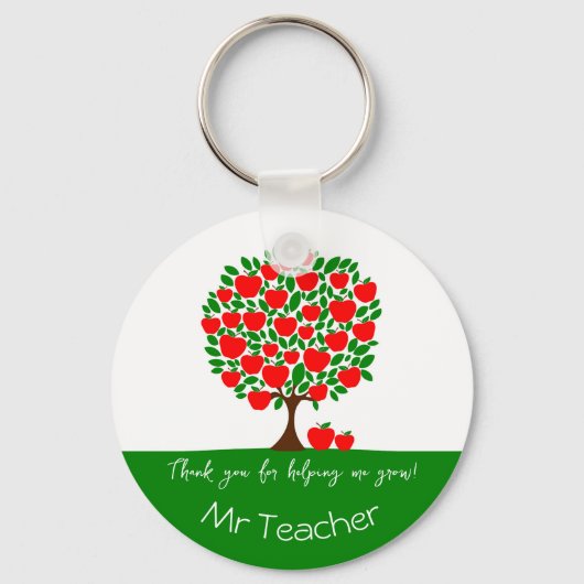 Bedankt voor het cadeau van de rode appelboom sleutelhanger (Voorkant)