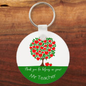 Bedankt voor het cadeau van de rode appelboom sleutelhanger (Achterkant)