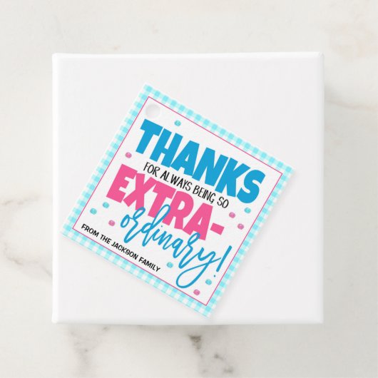 Bedankt voor het cadeauLabel Bedankjes Labels (In situ)