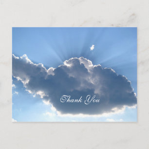 Bedankt voor het cloud briefkaart
