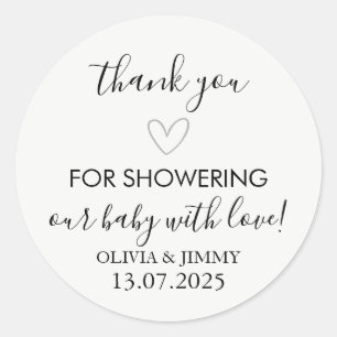 Bedankt voor het douchen van onze Baby Ronde Sticker