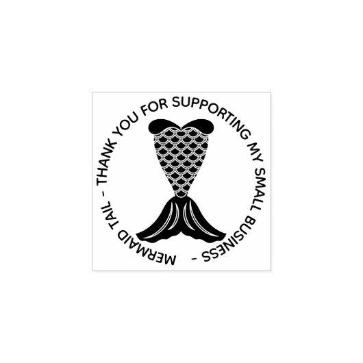Bedankt voor het eenvoudige Zeemeermin. Rubberstempel (Afrduk)