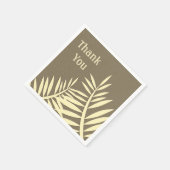 Bedankt voor het eten Leaf Silhouette Servet (Hoek)