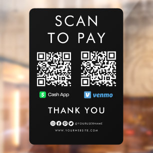 Bedankt voor het gebruik van App Venmo Scan om QR Raamsticker