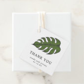 Bedankt voor het groene palm Leaf Tropical Wedding Bedankjes Labels (In situ)