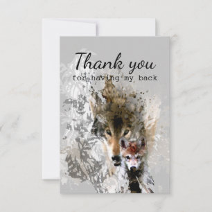 Bedankt voor het hebben van mijn backwolf en Cub