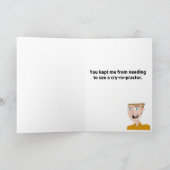 Bedankt voor het hebben van mijn rug (Binnen)