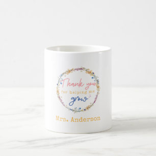 "BEDANKT VOOR HET HELPEN" Floral, cadeau voor lera Koffiemok