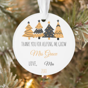 BEDANKT VOOR HET HELPEN GROEIEN, gepersonaliseerde Ornament