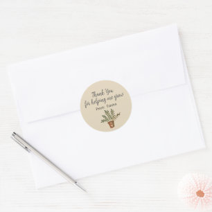 Bedankt voor het helpen groeien Plant Stickers