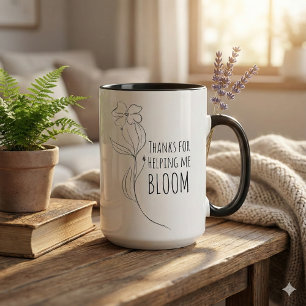 Bedankt voor het helpen van de Mok van mijn bloem