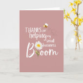 Bedankt voor het helpen van mijn Klantenkaart voor Kaart (Gele Bloem)