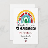 Bedankt voor het helpen van mijn lerarenwaardering (Voorkant / Achterkant)