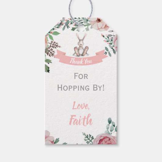 Bedankt voor het hoppen door cadeau Label Cadeaulabel (Voorkant)