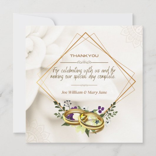 Bedankt voor het kaartje voor de bruiloft (Voorkant)