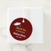 Bedankt voor het komen donkerrood goud Afstuderen Bedankjes Labels (In situ)