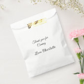 bedankt voor het komen naam toevoegen tekstbericht bedankzakje (Gezegeld)