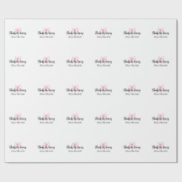 bedankt voor het komen naam toevoegen tekstbericht cadeaupapier