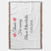 bedankt voor het komen naam toevoegen tekstbericht deken (Voorkant Verticaal)