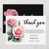 Bedankt voor het komen naar een begrafenis met Roz Kaart (Voorkant / Achterkant)