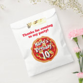 Bedankt voor het komen naar mijn pizza Verjaardags Bedankzakje (Gezegeld)