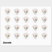 Bedankt voor het komen schattig varken Boerderij V Ronde Sticker (Vel)