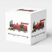 Bedankt voor het komen van Red Train Bedankdoosjes (Voorkant Zijde)