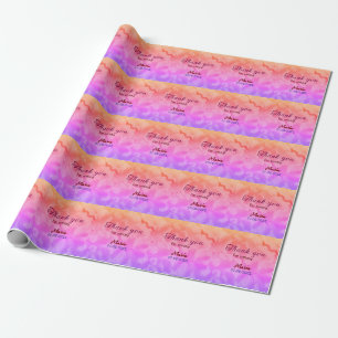 Bedankt voor het komen verjaardagsfeestje en naamd cadeaupapier