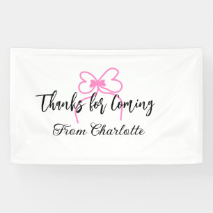 bedankt voor het komen voeg naam toe tekstbericht spandoek