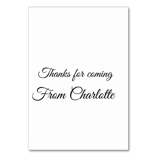 bedankt voor het komen voegen naamtekstbericht toe (Achterkant)