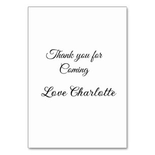 bedankt voor het komen voegen naamtekstbericht toe