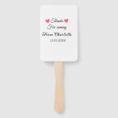 bedankt voor het komen voegen naamtekstbericht toe handwaaier (Achterkant)