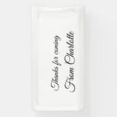 bedankt voor het komen voegen naamtekstbericht toe spandoek (Verticaal)