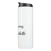 bedankt voor het komen voegen naamtekstbericht toe thermosbeker (Geroteerd rechts)