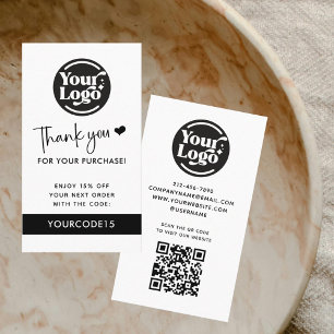 Bedankt voor het kopen van Business Logo QR Code R Kortingskaartje