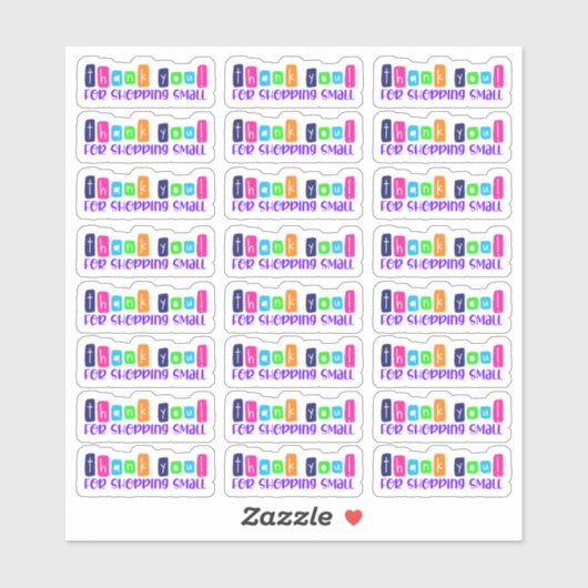 Bedankt voor het kopen van kleine vinyl Sticker (Vel)